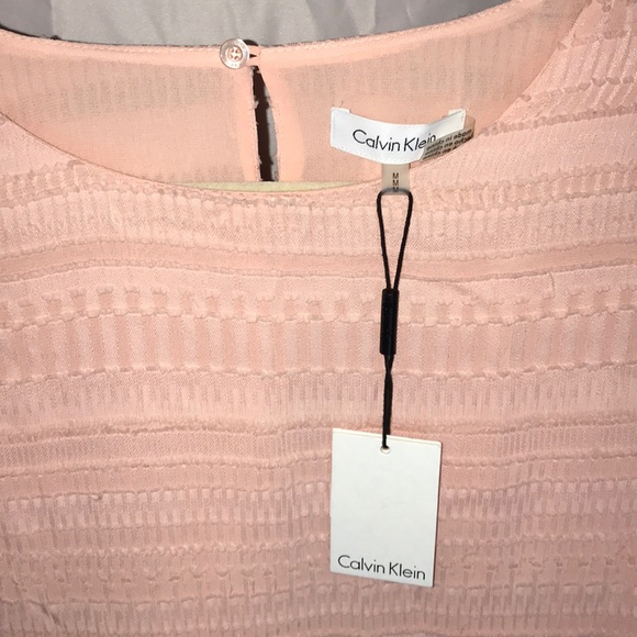 Calvin Klein Tunic Top, Button Sleeves - Picture 3 of 4